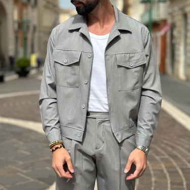 Giacca cropped grigio - FLAG STORE